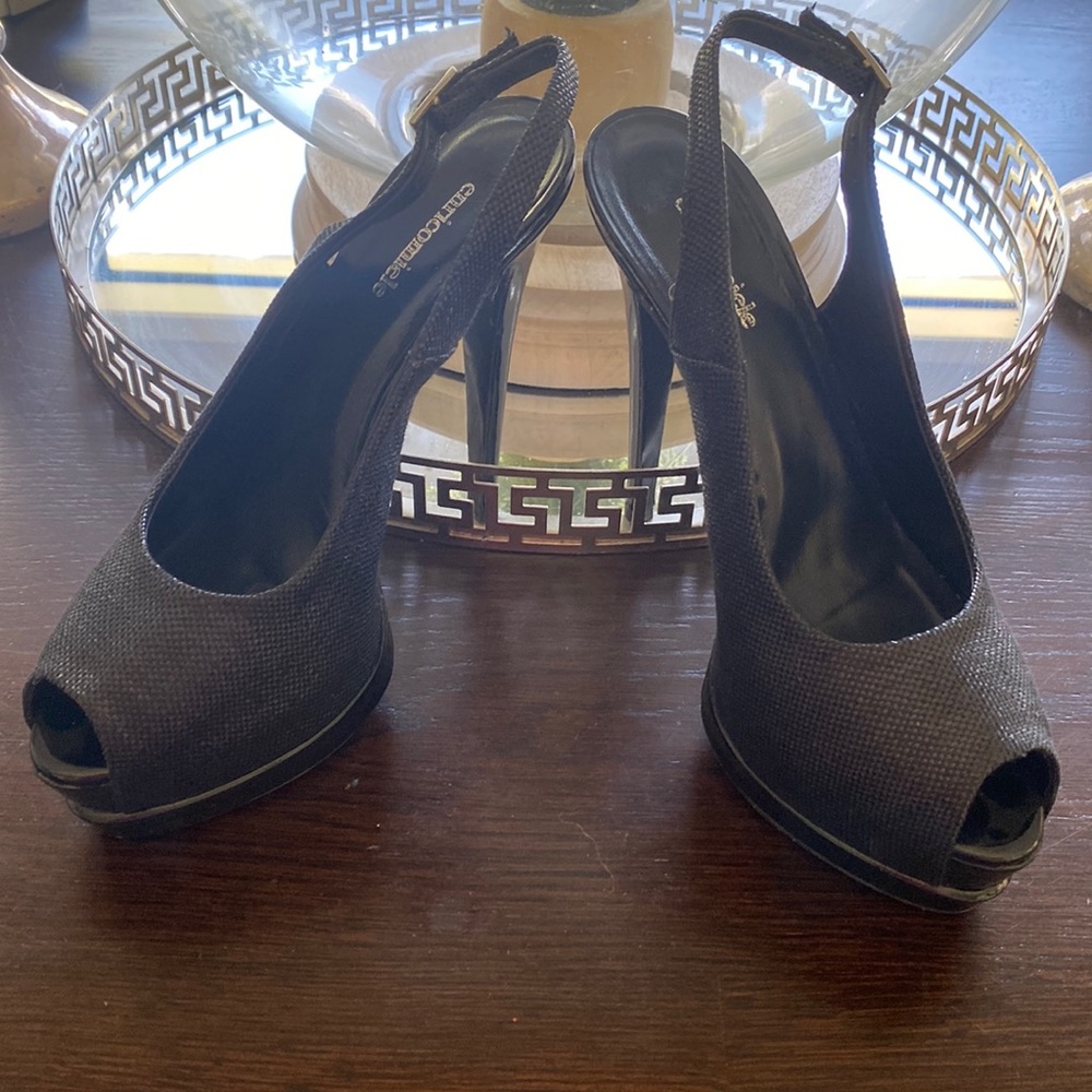Enrico Miele Black Platform Heel